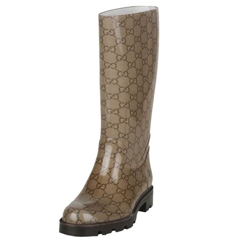 all white gucci rain boots|thigh high Gucci boots.